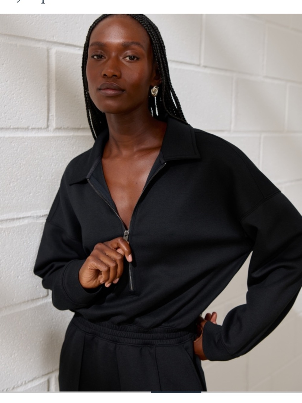✨ 🆕 Abercrombie & Fitch YPB neoKNIT Long-Sleeve Half-Zip Jumpsuit - Picture 3 of 3